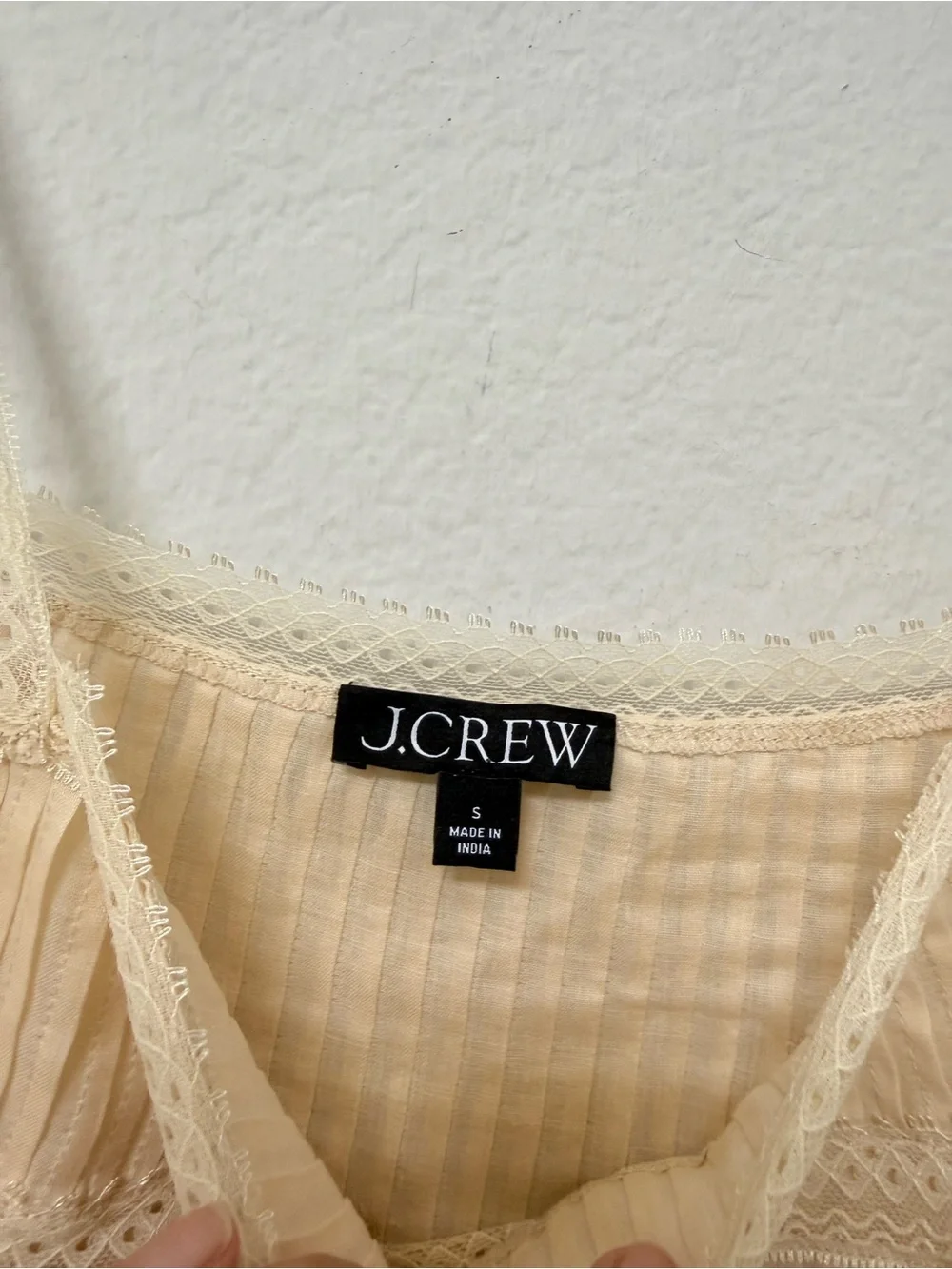 J Crew Lace Trim Tank Top Ramie - Picture 5 of 5